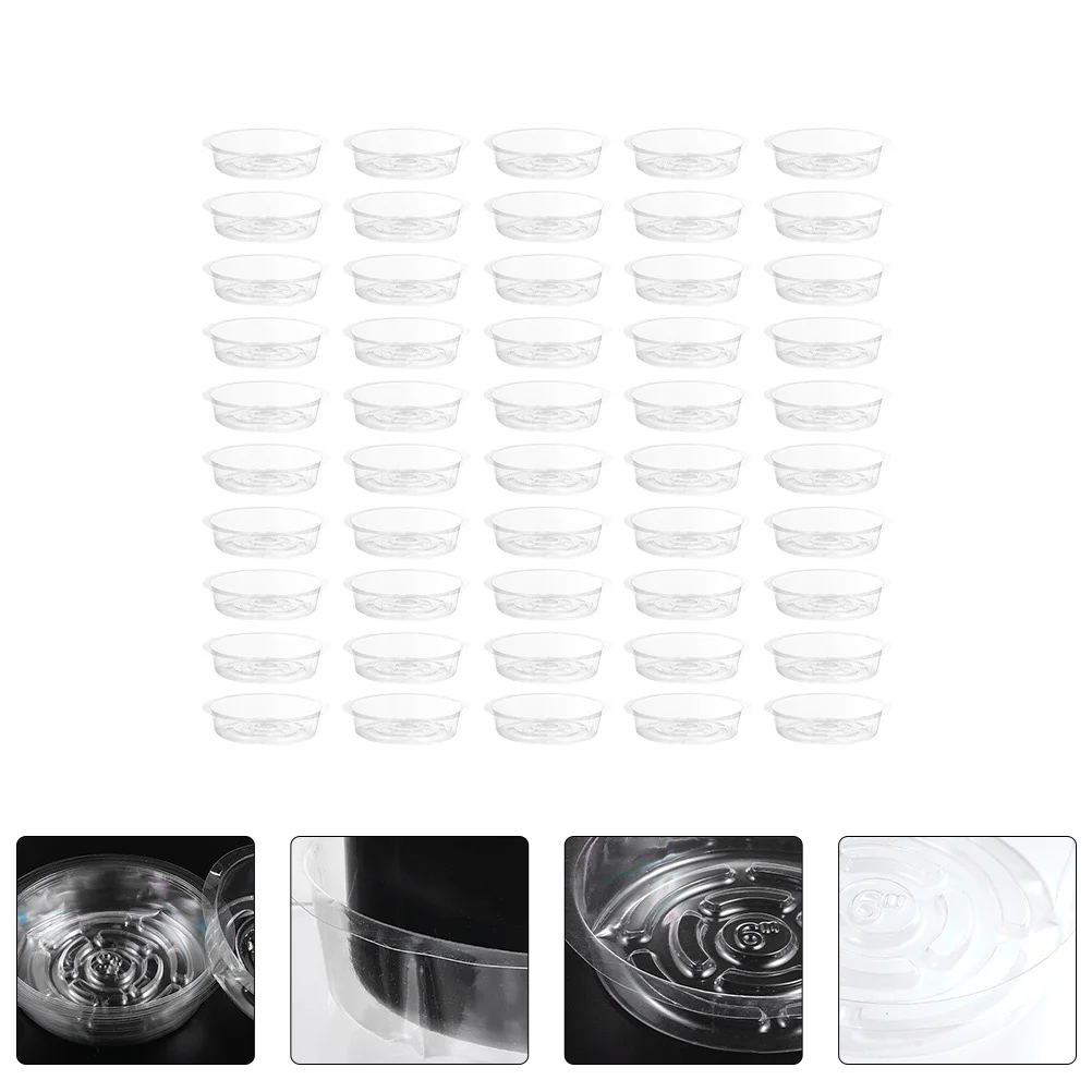 

50Pcs 6 Inch Plant Pot Saucer Durable Pet Waterproof Design for Home Decor and Garden Projects Flower Pot Tray