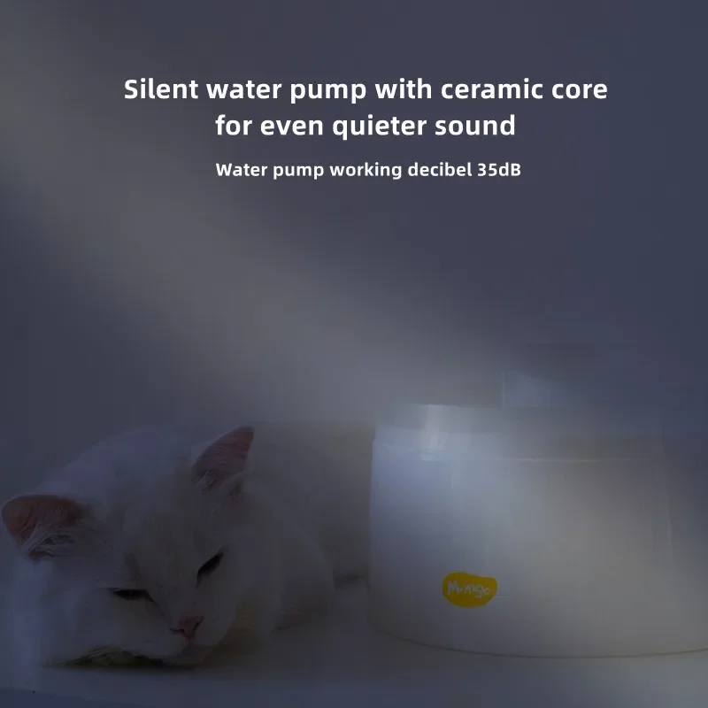 Imagem -05 - Pet Dog 2l Cat Water Fountain Automatic Pet Water Dispenser Cat Bowl Cat Fountain Bomba Super Mudo Elétrica Pet Water Fountain