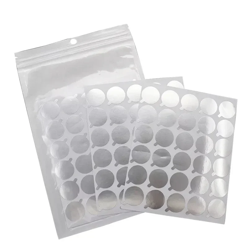 300Pcs Disposable Eyelash Glue Holder Foil Pallet Eyelash Extension Glue Pads Lashes Stickers Stand on Eyelash Jade Stone