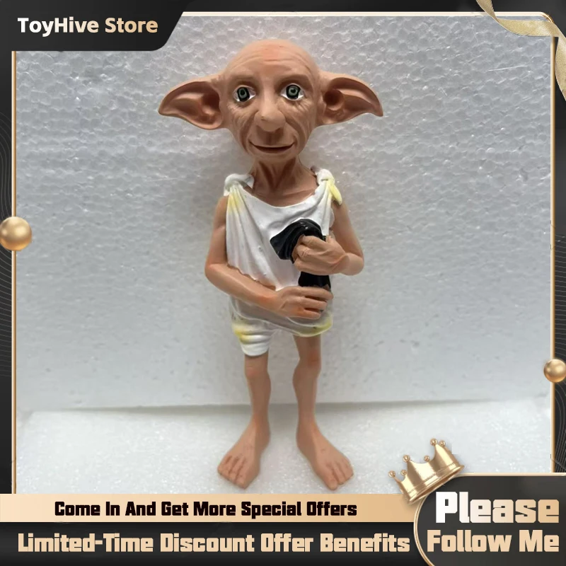 【En stock】Figura de acción de Dobby Elf de 16 cm, modelo ABS, máscara de látex, decoración, personajes de películas de Halloween, regalos, juguete favorito