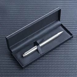 1 Set Luxury Business Ballpoint Pen Set - Silver Elegance, Smooth Black Ink