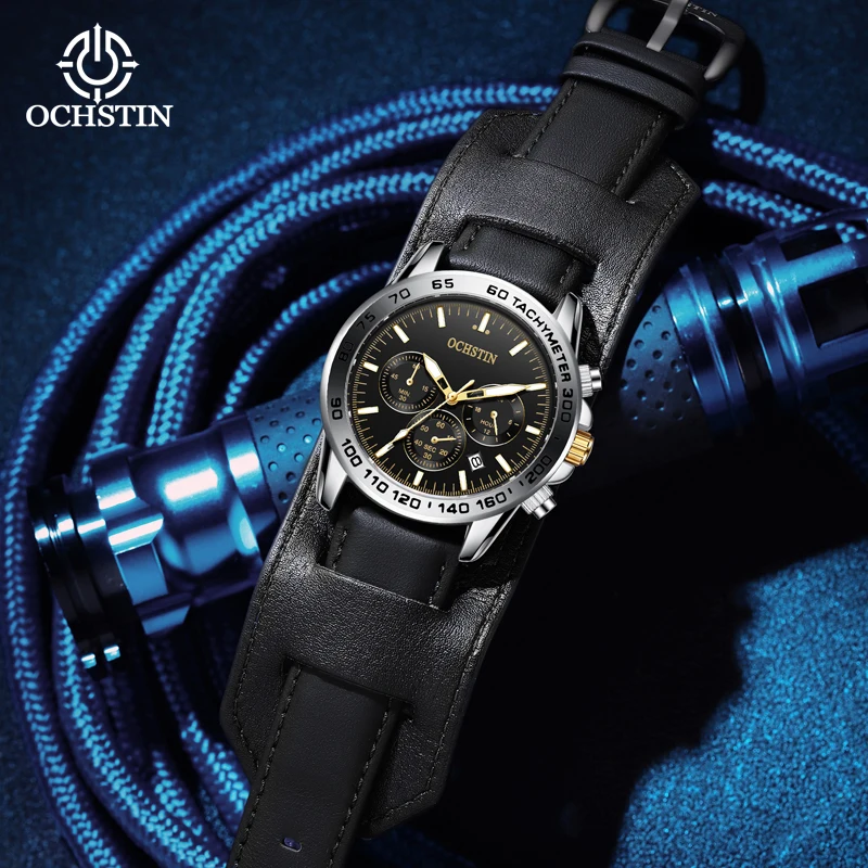 ochstin-new-man-fashion-sports-leather-strap-watches-men's-multifunctional-quartz-movement-waterproof-ingenuity-series-wrist