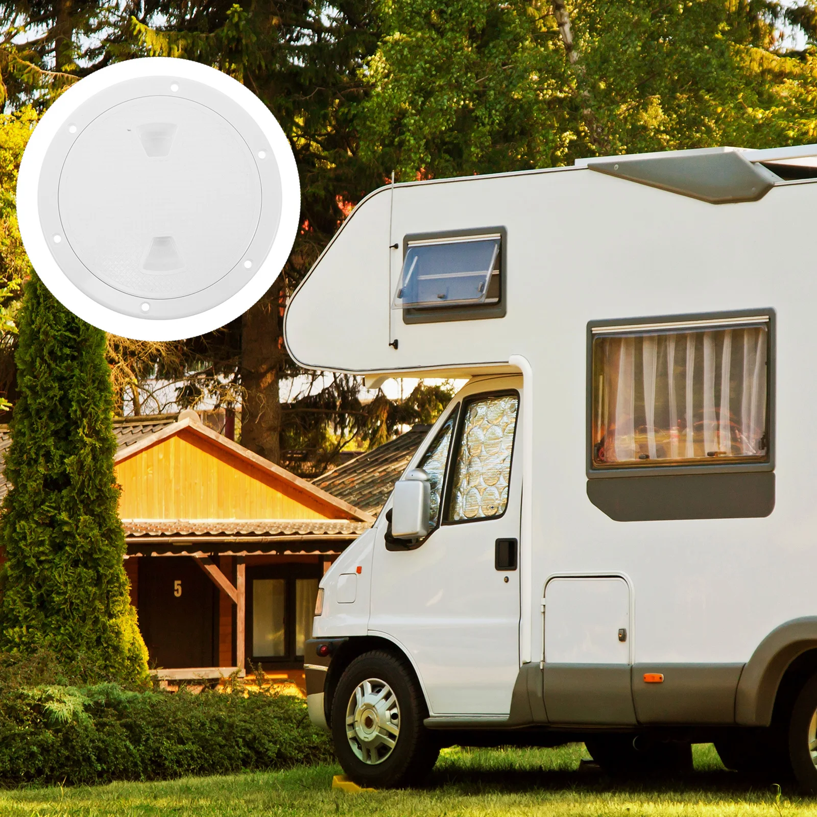 

Waterproof Hatch Cover Round Deck Plate Marine Access Plates Boat Kayak Hole Non Slip Durable Access Versatile RV Yacht