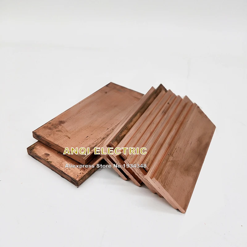 99% pure Cu flat Copper Bar Plate Metal Strip thickness 1/2/3/4/5/6/8 mm T2 red copper row plate pure copper