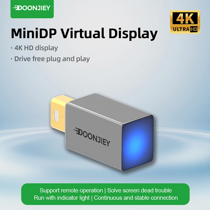 Mini DP Virtual Display Adapter EDID Emulator Plug Headless Ghost Display Emulator Mini DisplayPort Dummy Plug for Video Card