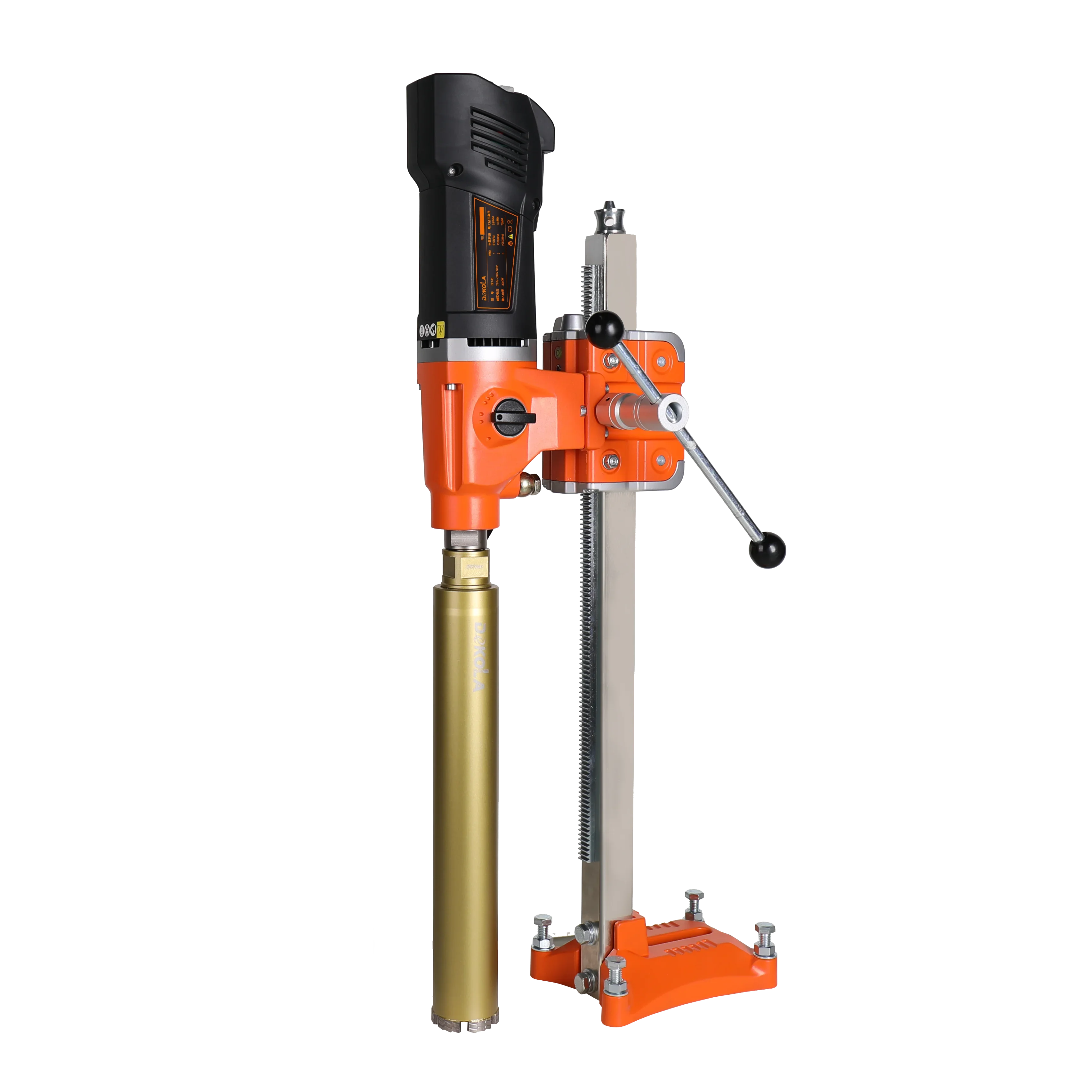 250 compact and light weight vertical steel column 252mm core drill rig with Jack screw at 8.5KG