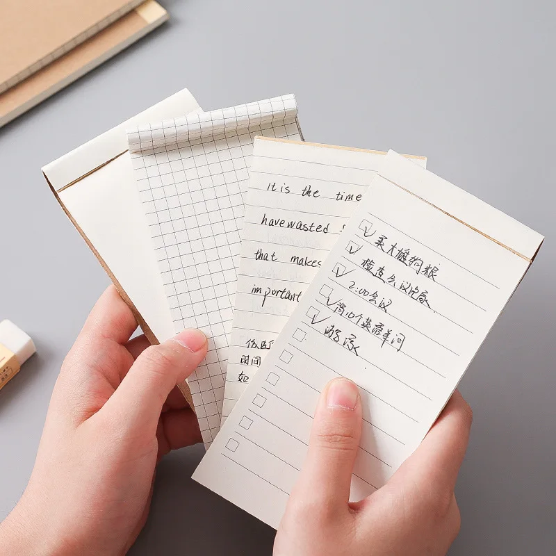 50 sheet Pocket Kraft Paper Memo Pad Notepad Stationery Scrapbooking Memo Notes To Do List Tear Checklist Note Pad