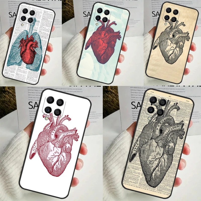 Anatomical Heart Anatomy For Samsung Galaxy M21 M51 M12 M32 M52 M13 M23 M33 M53 M34 M54 M30s M31s M15 M55 M20 Case