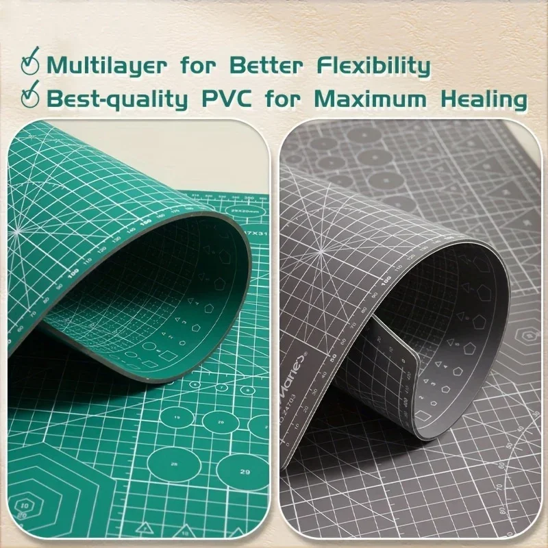 1pc Large Cutting Mat Self Healing Double Side A3 A4 Cutting Pad for Crafting Silhouette Green Sewing Cutting Mat