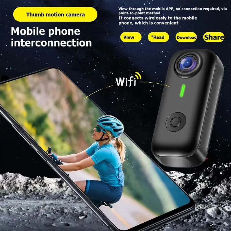 A99E-Wifi Enabled 2.7K Magnetic Wearable Action Camera Smart Anti-Shake Night Vision Hands-Free Body Cam For Sports Cycling view 5