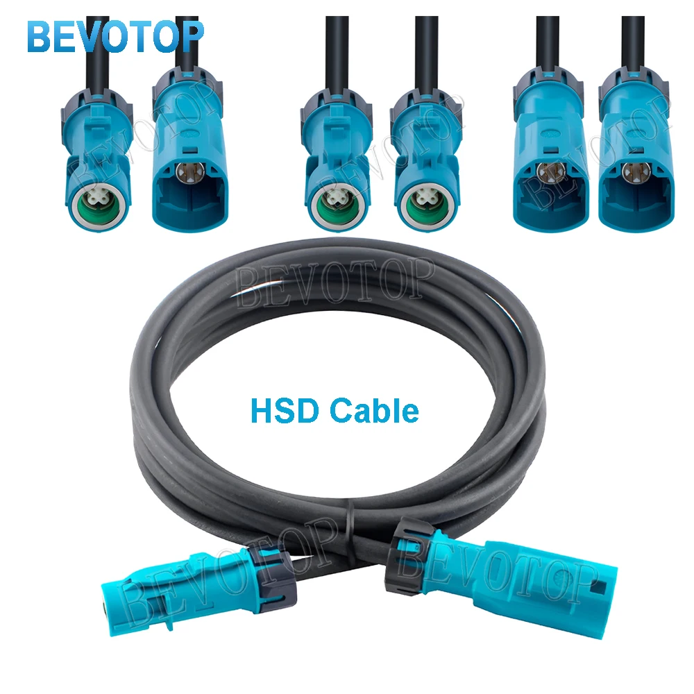 BEVOTOP Waterproof 4 Pin HSD Cable Z Male to Female High Speed 535 4 Core LVDS Wire Harness 10CM to 10M
