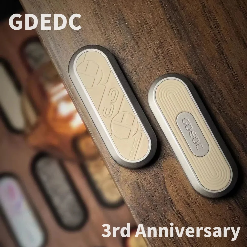 

GDEDC 3rd Anniversary Fidget Slider из нержавеющей стали Peek Push Slider Игрушка для снятия стресса Игрушки для взрослых
