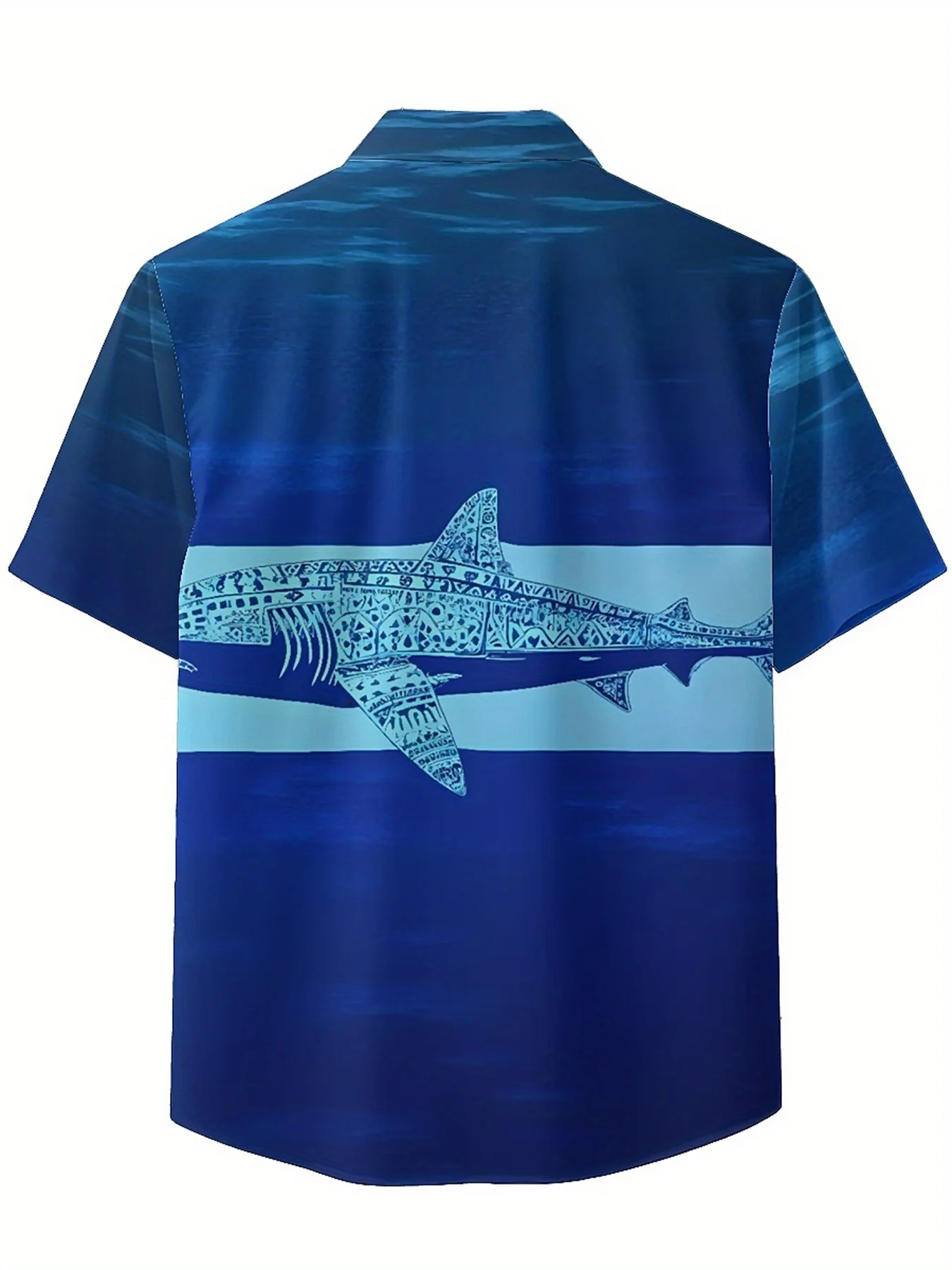 Męskie koszule hawajskie w dużych rozmiarach z wzorem tatuażu rekina, letnie codzienne topy, odpowiednie na imprezy i na zewnątrz, streetwear