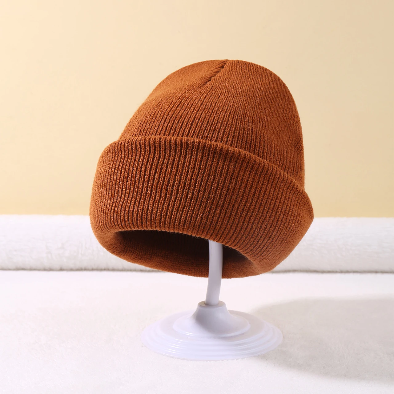 3pcs Kids Beanies Set Winter Children Knitted Hat Solid Color Woolen Crochet Bonnet Anti-Cold Warm Baby Pullover Cap 1-3Year - view 6