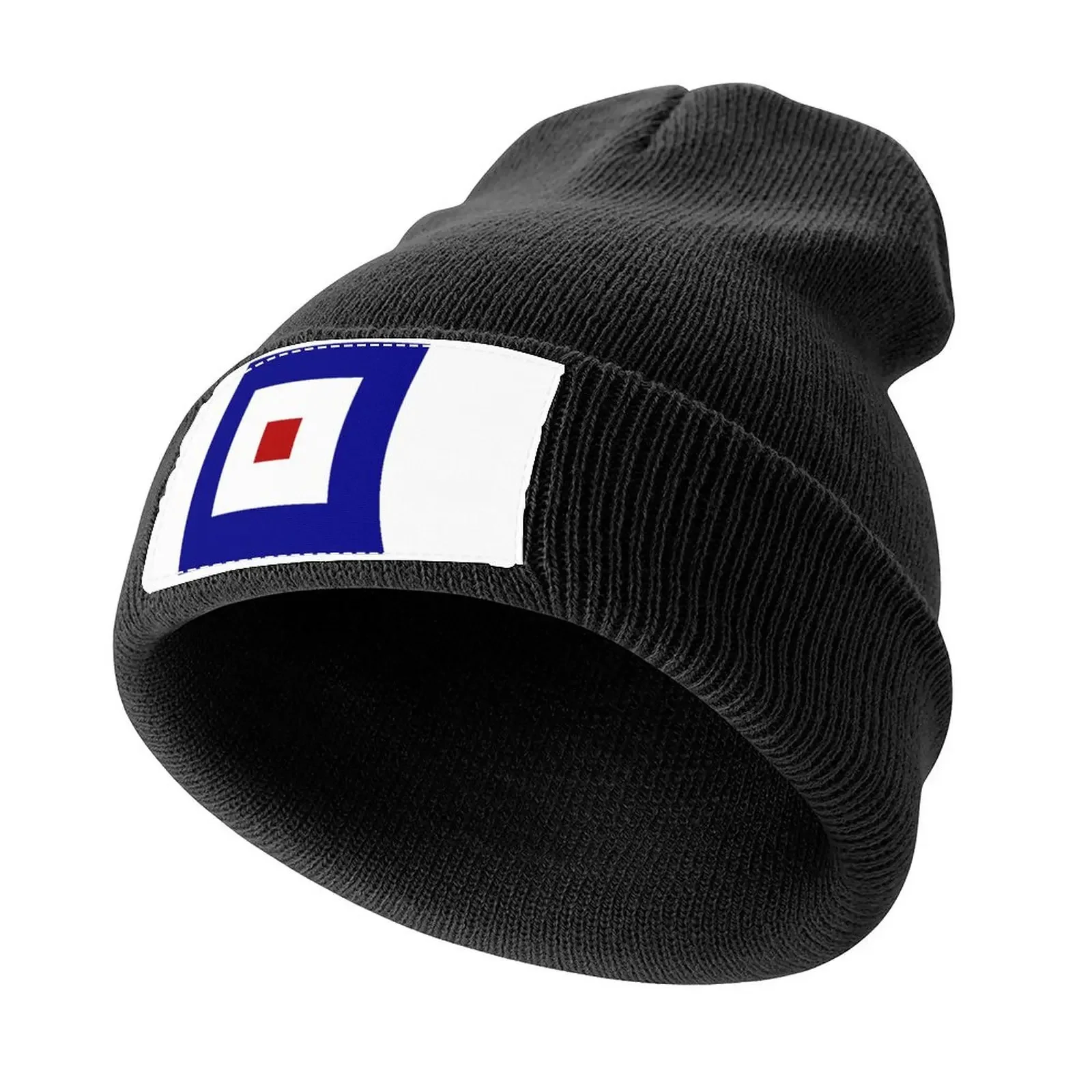 

W Signal Flag Knitted Cap Sports Cap black For Man Women's