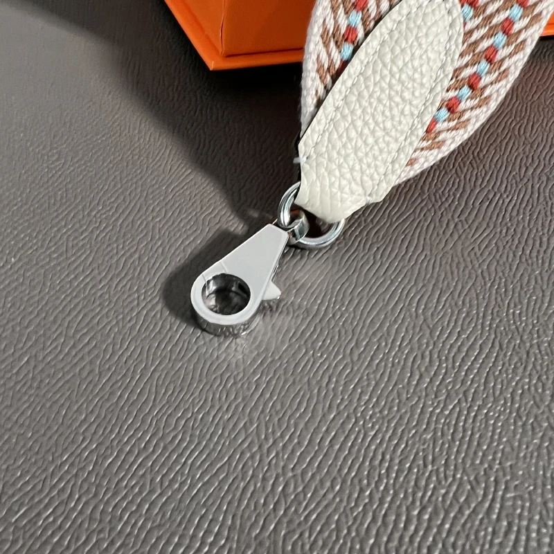 Hand-Stitched 5cm Wide First-Layer Leather Woven Canvas Strap For Herbag Bag Evelyne Bag Shoulder Strap Crossbody Strap Bag