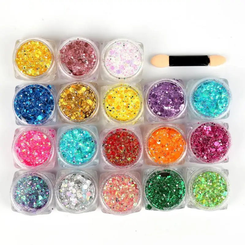 Professional Mermaid Sequins Gel Eye Shadow Holographic Glitter Shimmer Eye Makeup Palette Festival Party Cosmetics