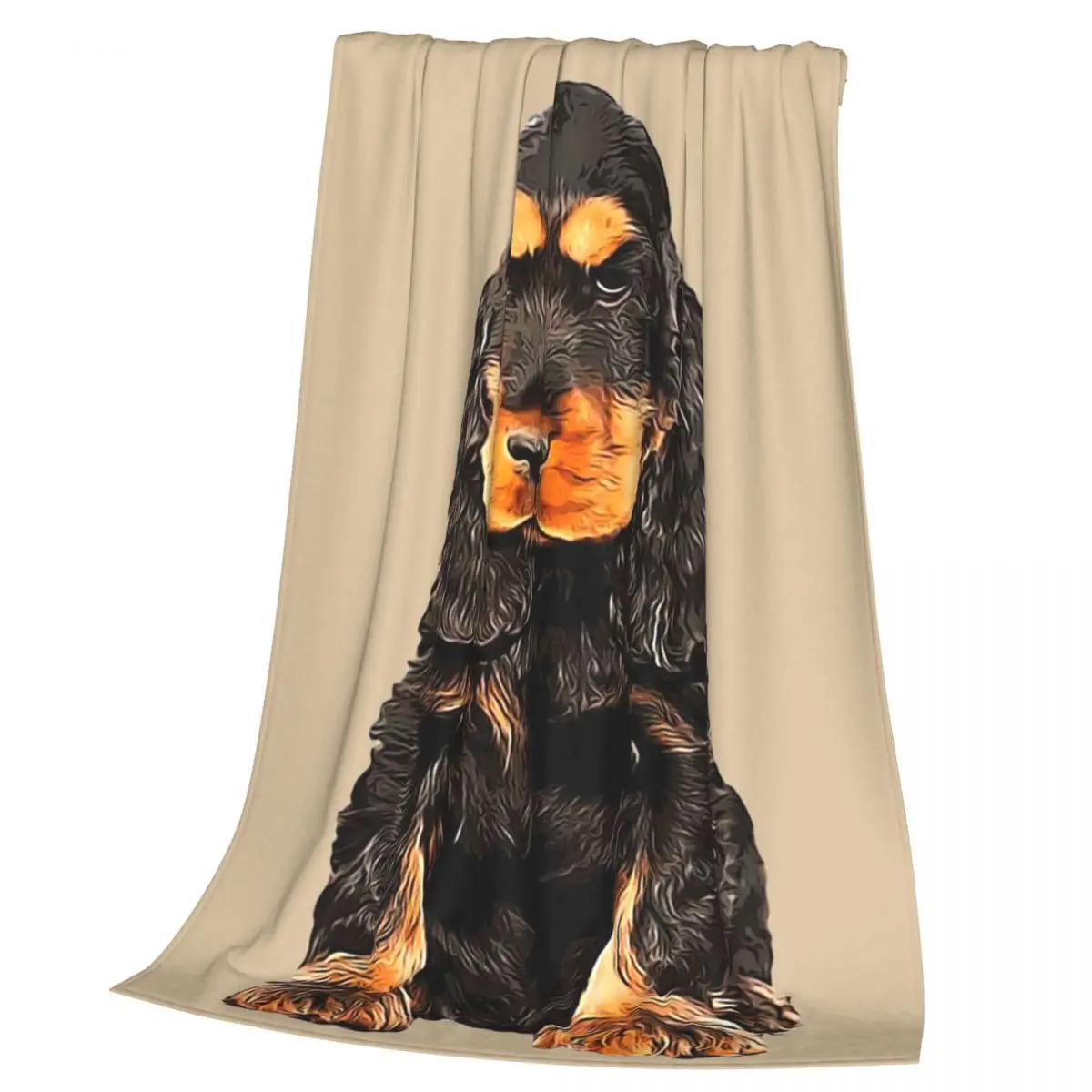 Cocker Spaniel - English Cocker Spaniel Cute Puppy Dog Blankets Soft Warm Flannel Throw Blanket Cover for Bed  Travel Home Couch