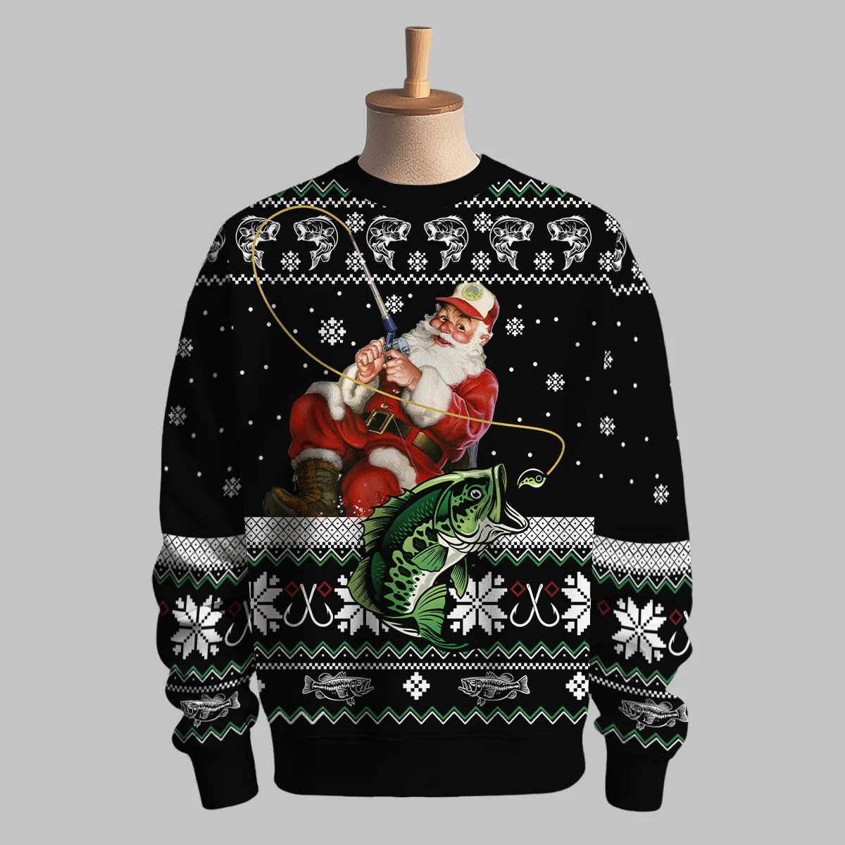 

Xmas Santa Claus Cat Animal Colorful Tattoo Retro 3DPrint Funny Christmas Ugly Sweatshirts Casual Long Sleeves Top