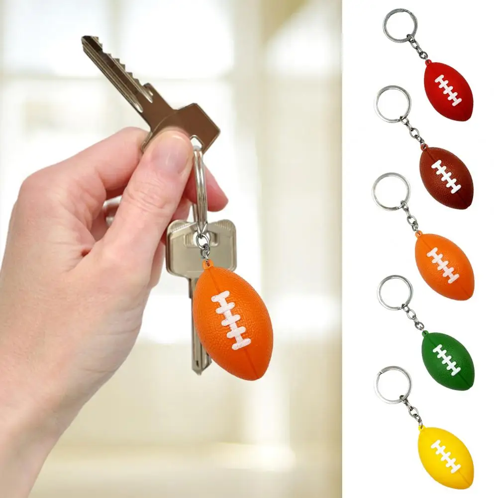 Portable Mini Keychain Pendant Creative Key Holder Rugby Decor Rugby Key Ring Pendant  Ornamental