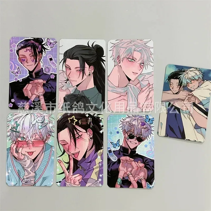 JJK Anime Goods 3 Inches Card Bookmark Gojo Satoru Geto Suguru Y2K Series Book Clip Cards Collection Pagination Mark Friend Gift