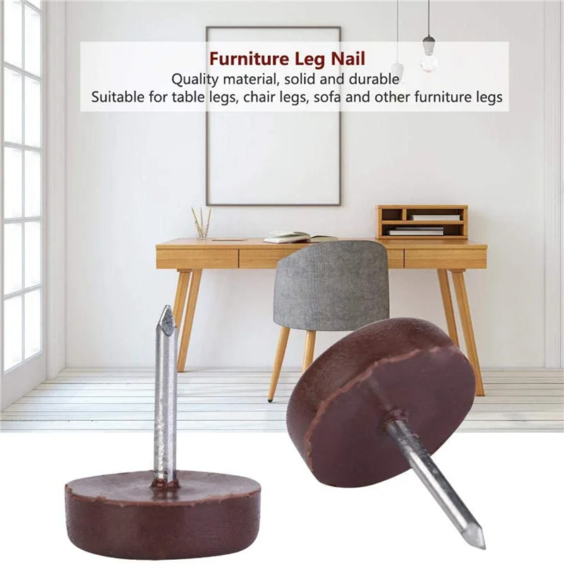 LICE-1000 PCS Chair Table Furniture Leg Bottom Feet Plastic Pads Glides Skid Nail Wood Floor Furniture Protector Noise Killer