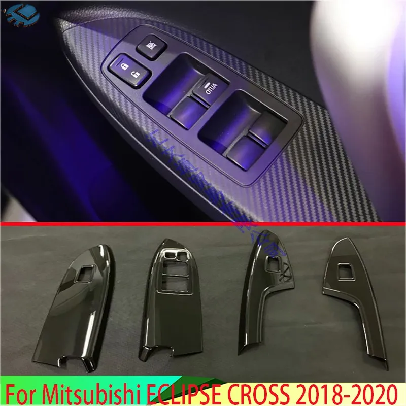 

Для Mitsubishi ECLIPSE CROSS 2018-2024 2019 2020 фортепиано черный дверной оконный подлокотник крышка переключателя панель отделка молдинг гарнир