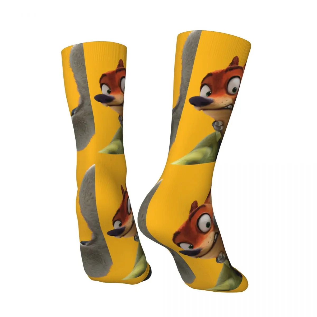 Retro Nick Men's compression Socks Unisex Disney Zootropolis Film Harajuku Seamless Printed Novelty Crew Sock