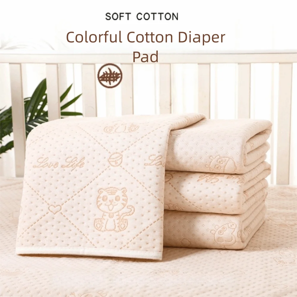 Essentials Reusable Changing Mat Waterproof Cotton Diaper Mattress Soft Surface Floor Play Mat Newborn Care