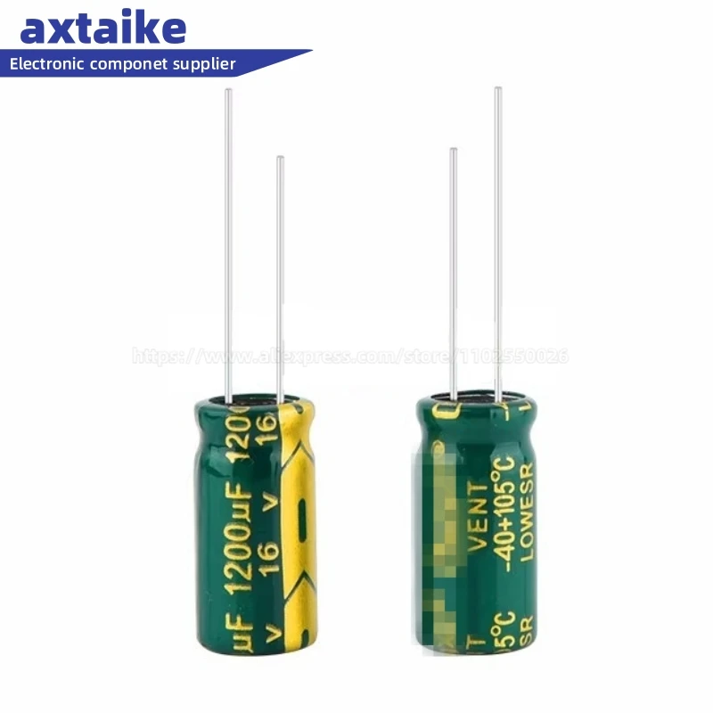 

20PCS 1200UF 16V 16V1200UF 10*20MM High Frequency Low ESR Aluminum Electrolytic Capacitor DIP