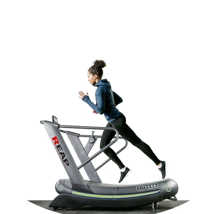 Factory Commercial Durable Manual No power Gym Fitness Curved Curve Treadmill