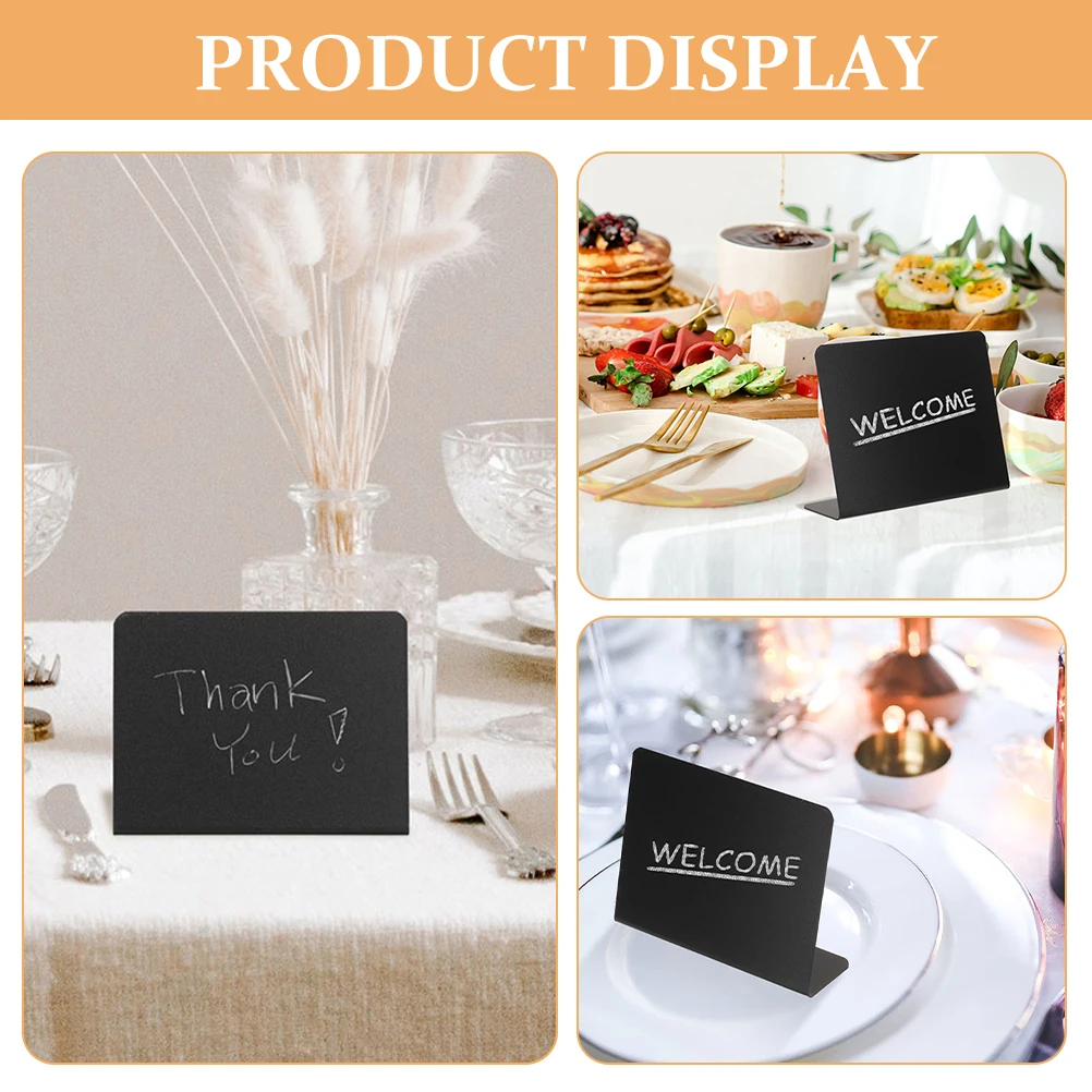 

12 Pcs Price Tag Holder Small Chalk Boards to Write on Display Sign Mini Tabletop Signs Chalkboard Blackboard Pvc