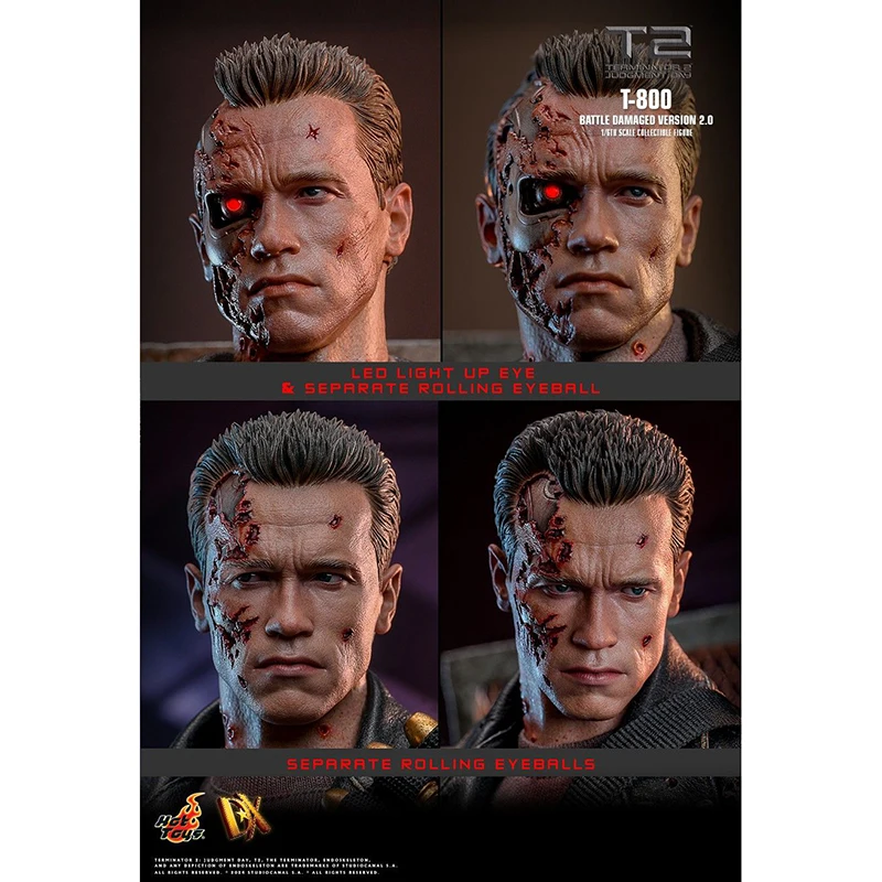 

Оригинальные горячие игрушки HT DX46 1/6 Терминатор 2, День Судья T-800, поврежденная боевая версия 2,0, в наличии, коллекция аниме-фигурок