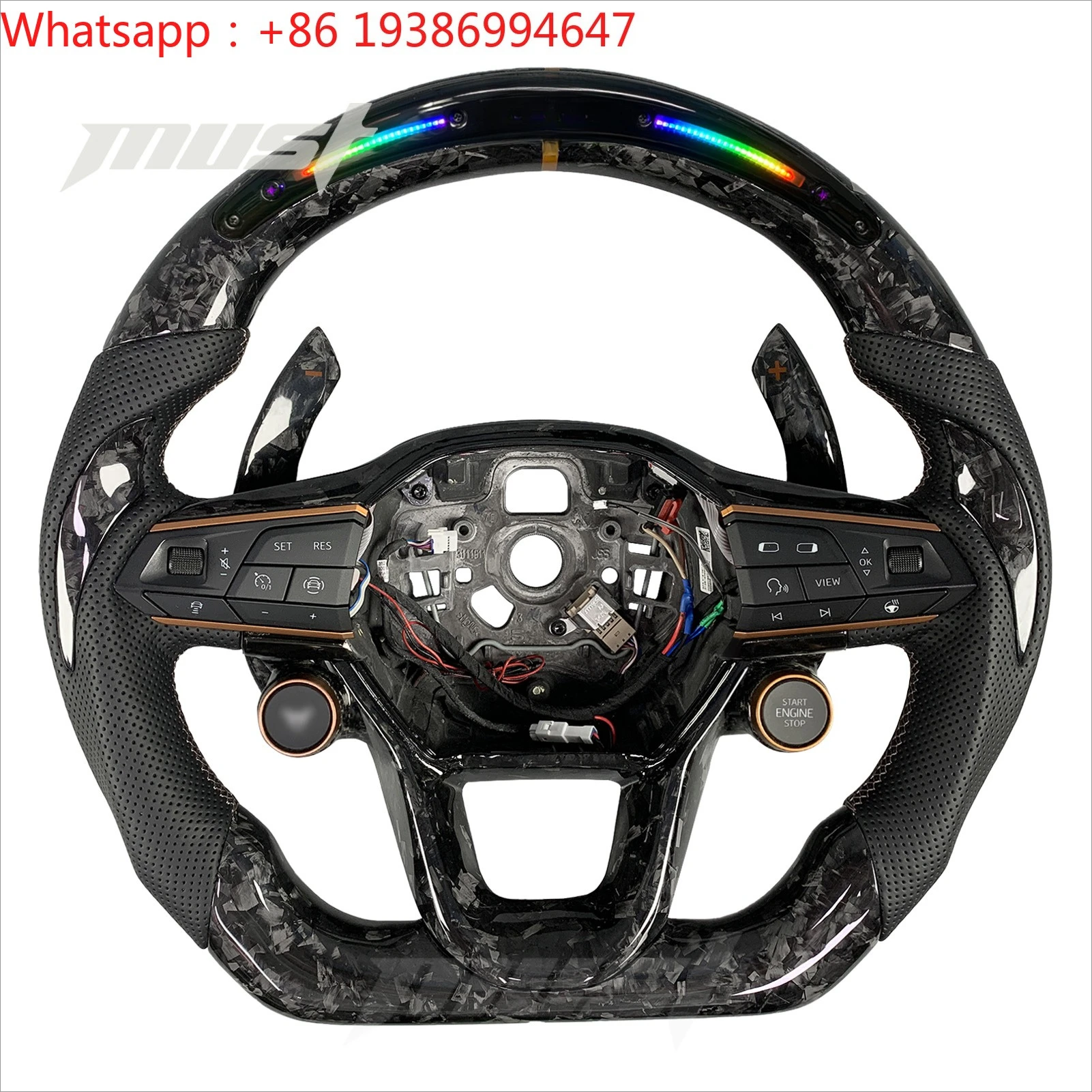 For Seat Cupra 2018-2025 Formentor Tavascan Terramar Leon Arona Ibiza Ateca Customized Real Carbon Fiber Steering Wheel
