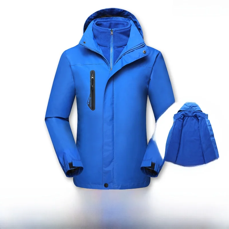 

588 Sles ex Tee-in-One Fce Lined Thi Autumn Winter Jaet Breathable Detachable Windproof Mountain Climbing Suit