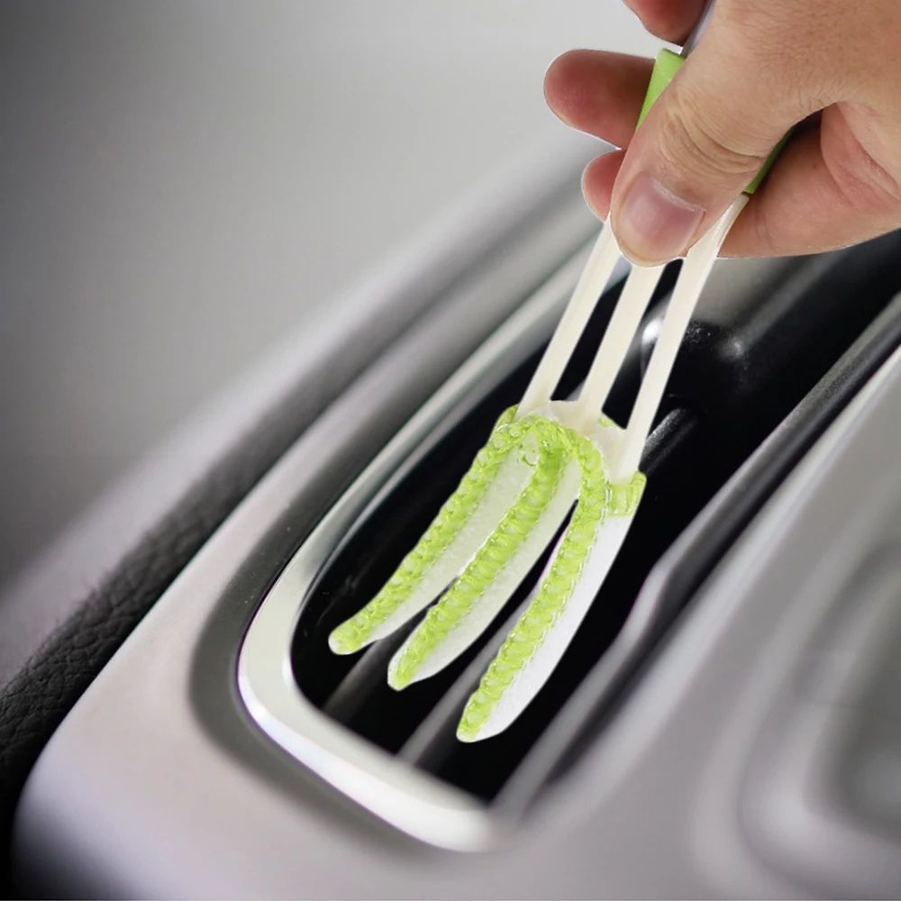 Car Cleaning Brush Air Conditioner Vent Cleaner Detailing Dust Removal Blinds Duster Outlet Brush Car-styling Auto Accessories