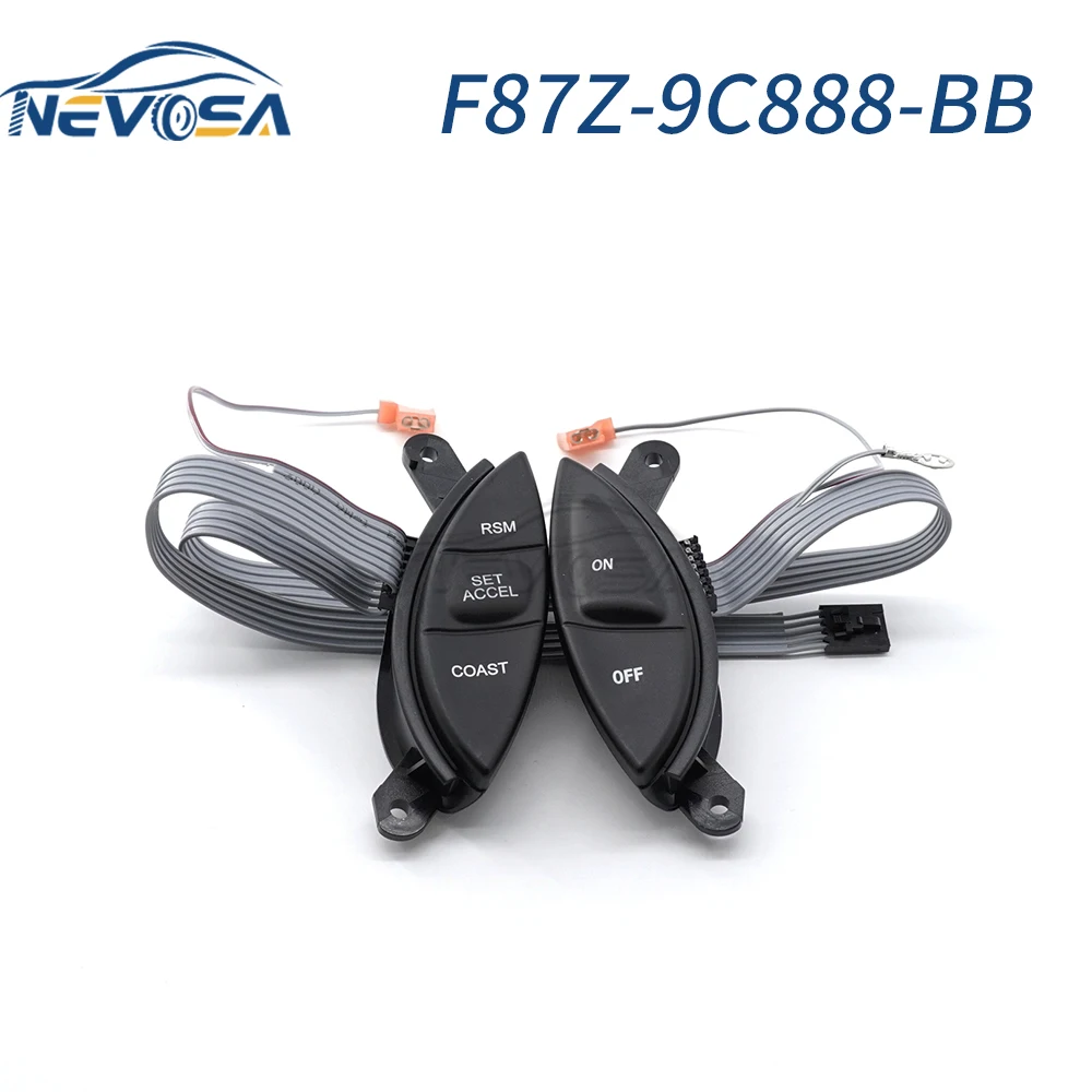

NEVOSA F87Z-9C888-BB Steering Wheel Cruise Control Switch Button For Ford Explorer Sport Trac Ranger 1998-2003