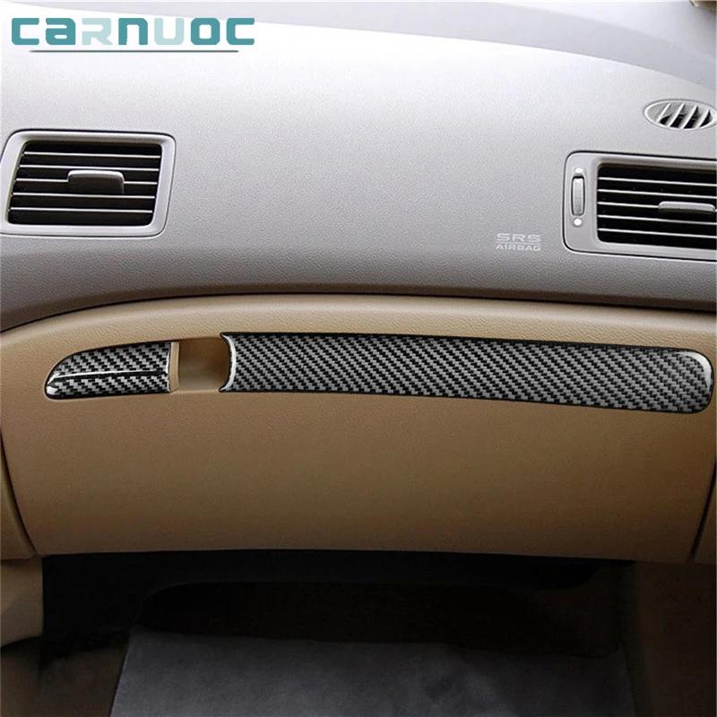 

Car Interior Accessories For Honda Civic 8th Gen 2006 2007 2008 2009 2010 2011 Carbon Fiber Co-Pilot Storage Box Stickers Strip