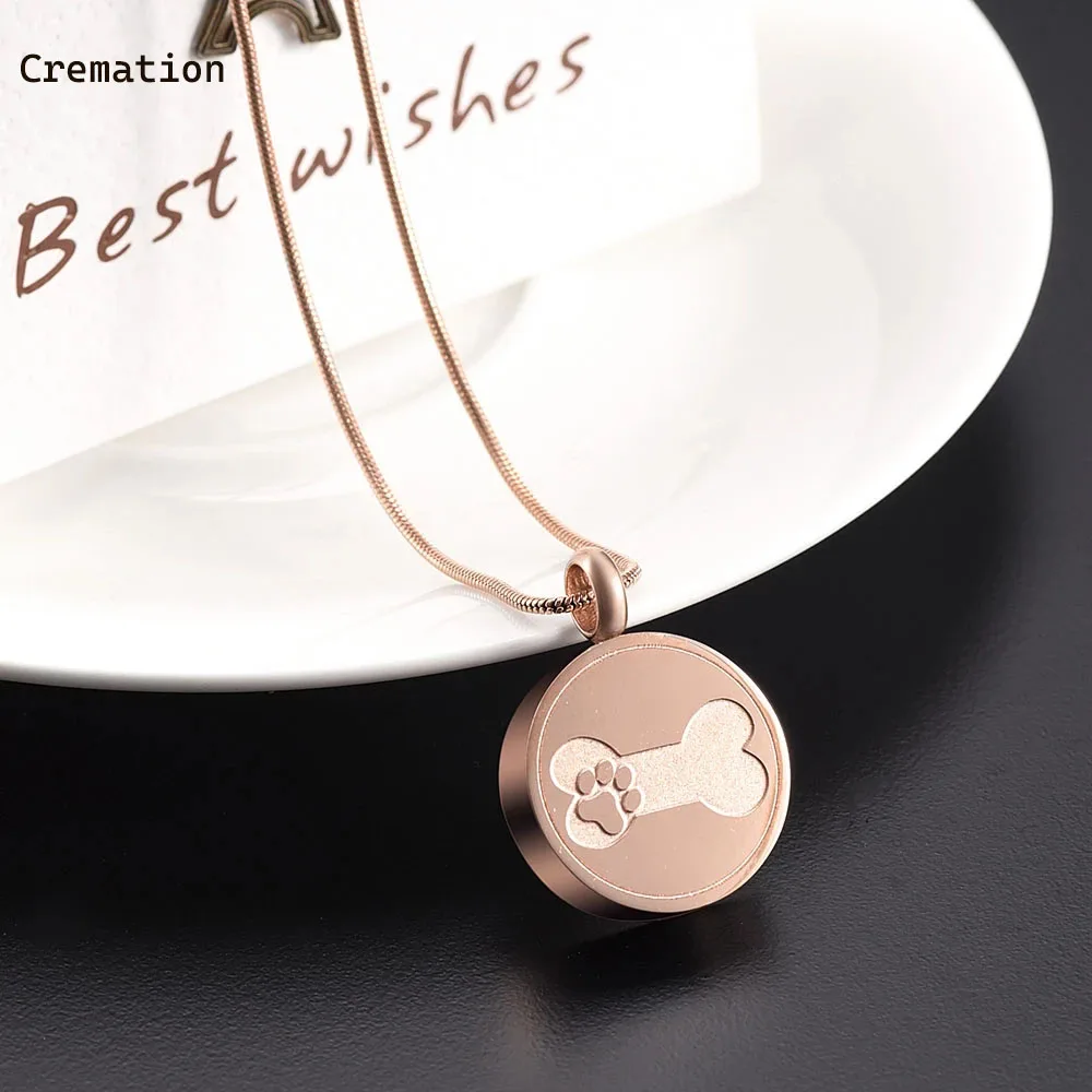 2022 New Arrival Stainless Steel Cute/Romantic Pet Dog Cremation Jewelry for Ashes Pendant Necklace Unisex