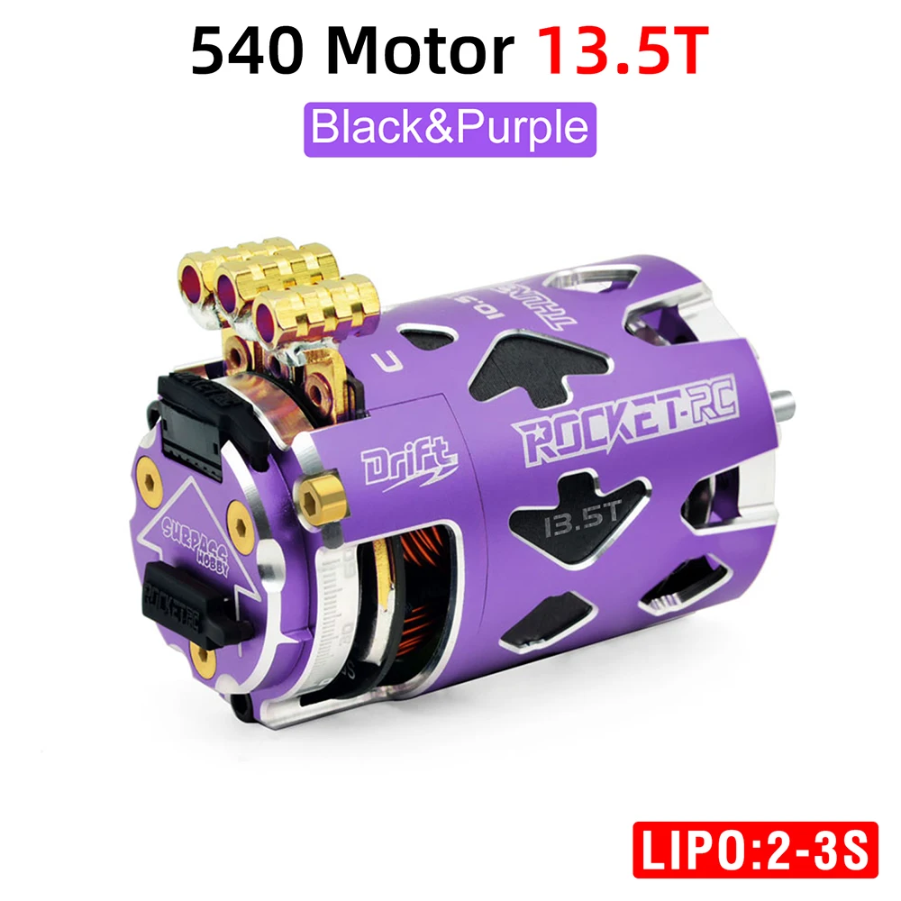 RC 540 Brushless Motor 10.5T 13.5T 2-3S for 1/10 Drift Car