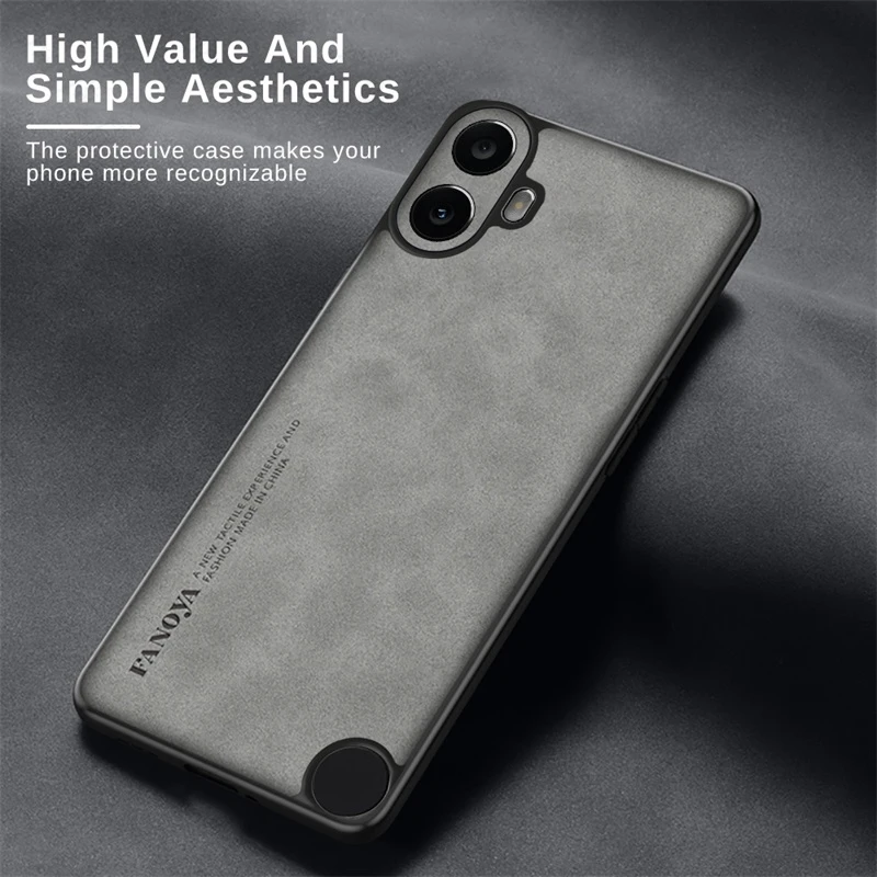 Lambskin Leather Matte Case For Nothing CMF Phone 1 5G CMFPhone1 TPU Soft Frame Protect Fundas Nathing Noting On CMFPhone 1 CMF1