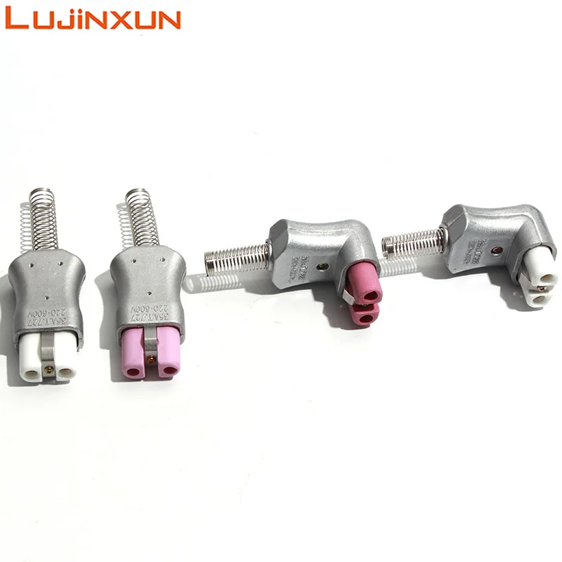 LUJINXUN T727 Aluminum Alloy Industrial High-Temperature Resistant Plug Socket for 35A Heating Ring Ceramic Furnace Plug