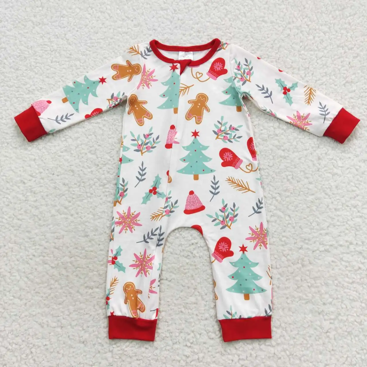 N​ew Update RTS Long Sleeve Toddler Boutique One-Pieces Baby Girls Bodysuits Newborn Christmas Rompers