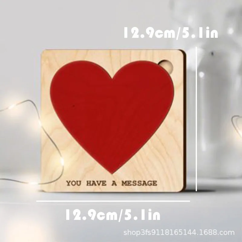 Love puzzle three-dimensional wooden puzzle Valentine's Day gift Wedding gift niche toys