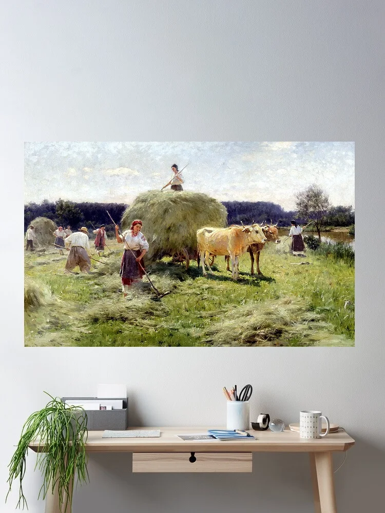 Mykola Pymonenko-Sinokis, Print Art Canvas Poster,Living Room , Home Wall Decor Picture
