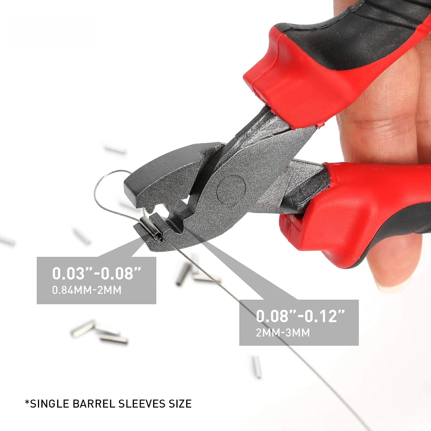 Multifunctional Lure Pliers Fishing Crimping Pliers Tools for Single-Barrel Sleeves Fishing Wire Pipe Crimp Connector Tools
