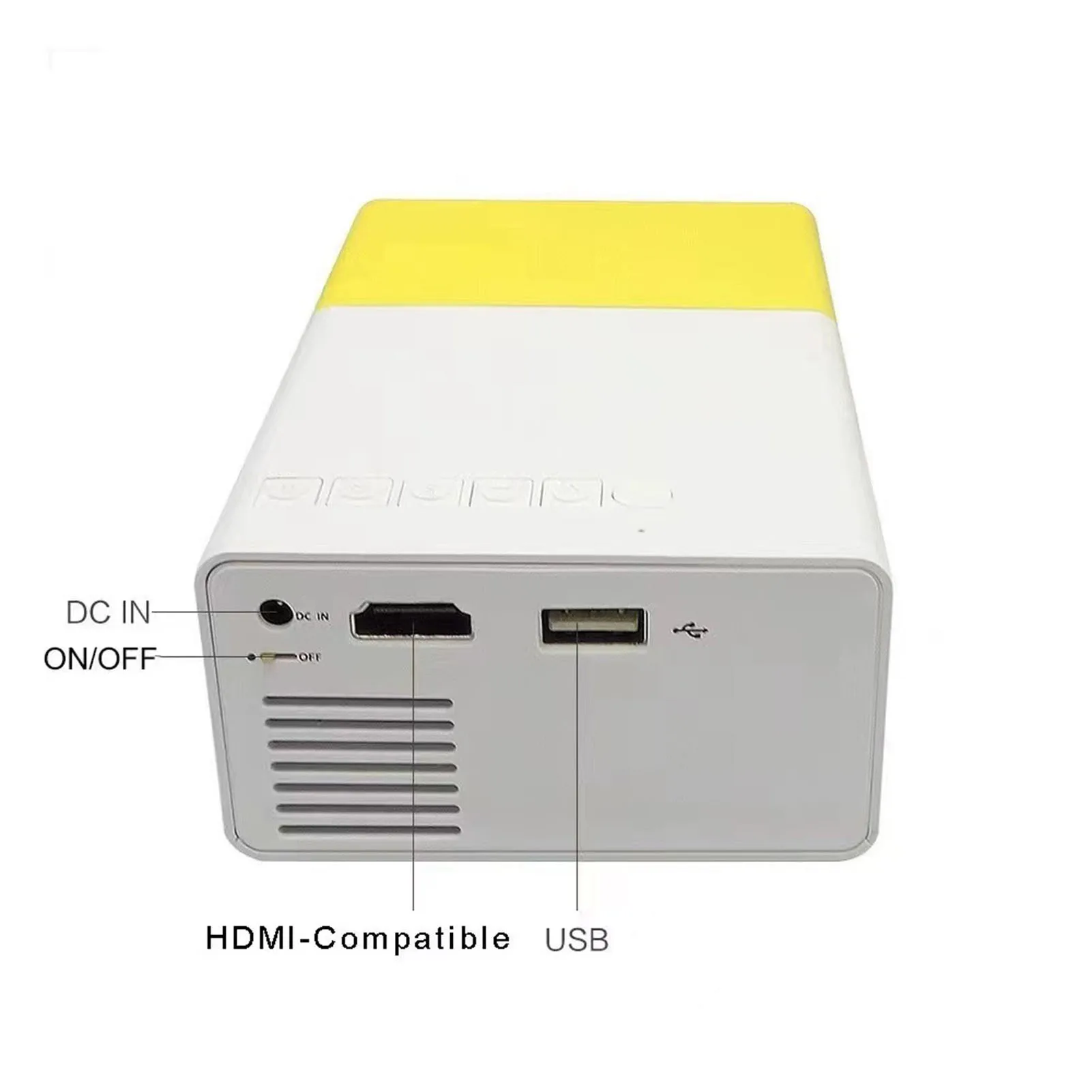 Mini 1080P HD Projector Support US/EU Plug Type Options & 23 Languages for Home Theater Headphone Speaker