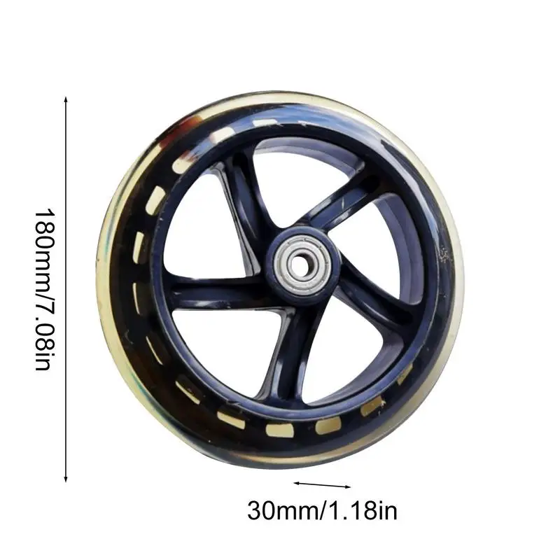 Wheels For Electric Scooter Scooter Wheels Skate Wheels Quiet Wheels With Bearings 2 Pcs Replacement 145/180/200mm Trolley