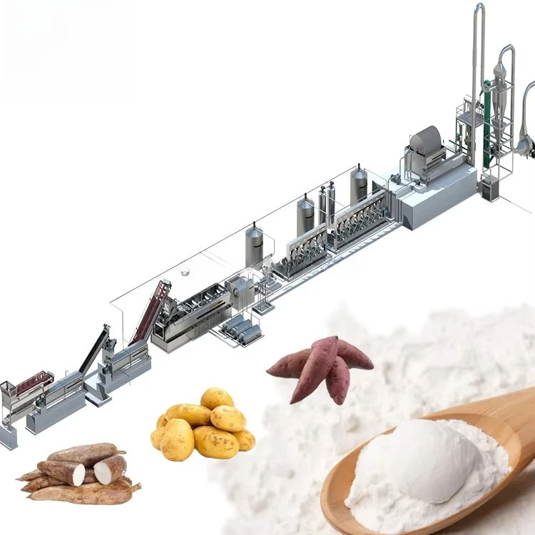Industrial Automatic Potato/Sweet Potato Starch Processing Production Line Potato Starch Making Machine