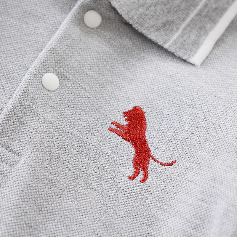 Newborn Clothing Casual Polo Shirt Lion Embroidered Cotton Comfortable And Soft Spring And Autumn Long Sleeved 0-18mBabyJumpsuit